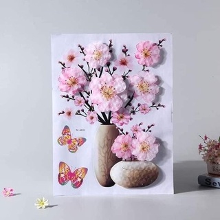 Tranh hoa nổi decal hoa dán tường 3d, trang trí phòng đẹp mắt, nhiều mẫu