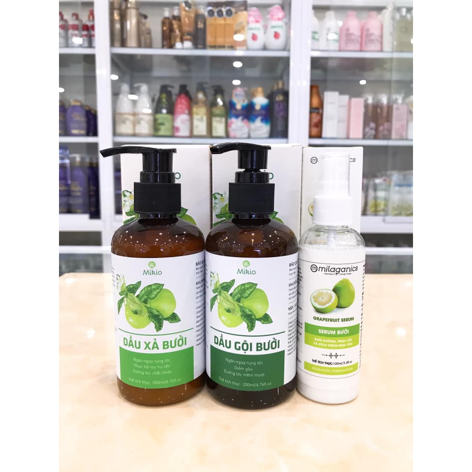 Combo Bộ 3 Sản Phấm Ngăn Rụng Kích Thích Mọc Tóc MILAGANICS Chính Hãng Công Ty