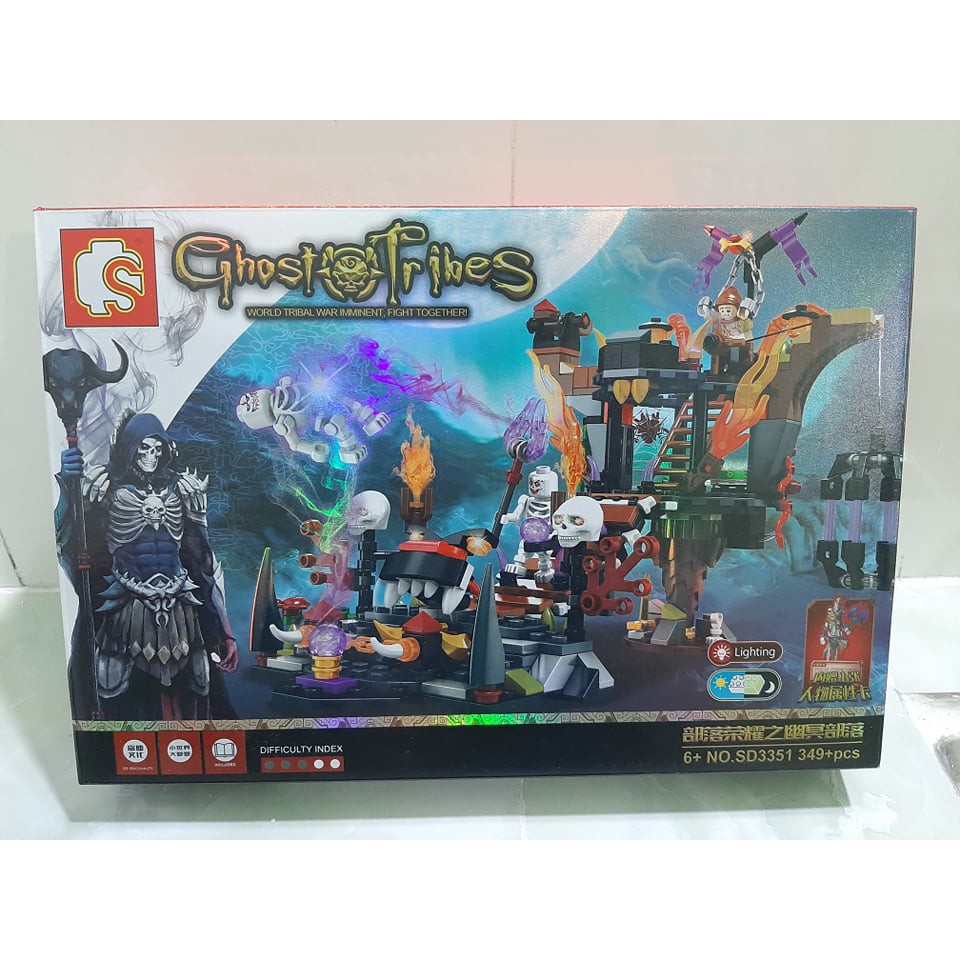 (CÓ SẴN) Lắp ráp mô hình lego SD 3351 Chronicles of the Ghostly Tribe Ghost Tribes Bàn Thờ Của Bộ Lạc Tử Thần 349 khối