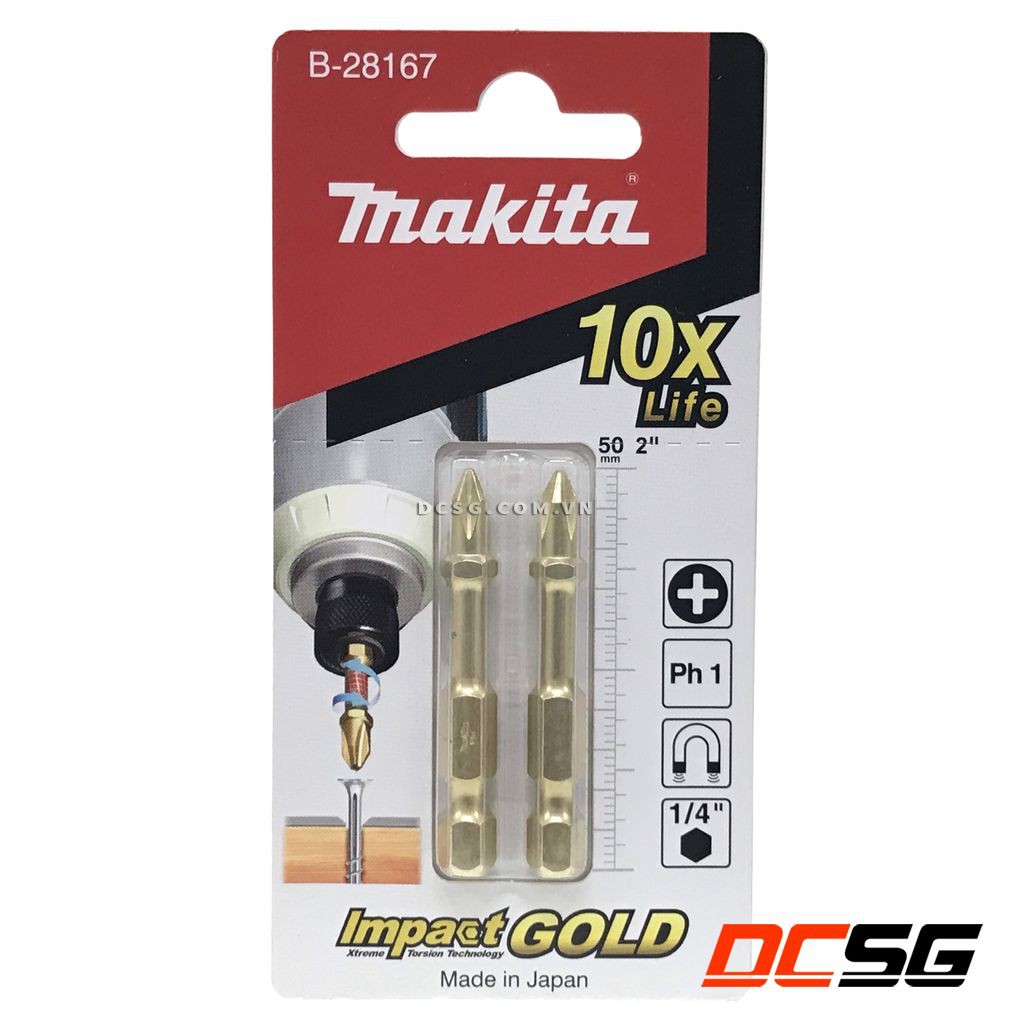 Vít Torsion PH1x50mm Makita B-28167(1 mũi)