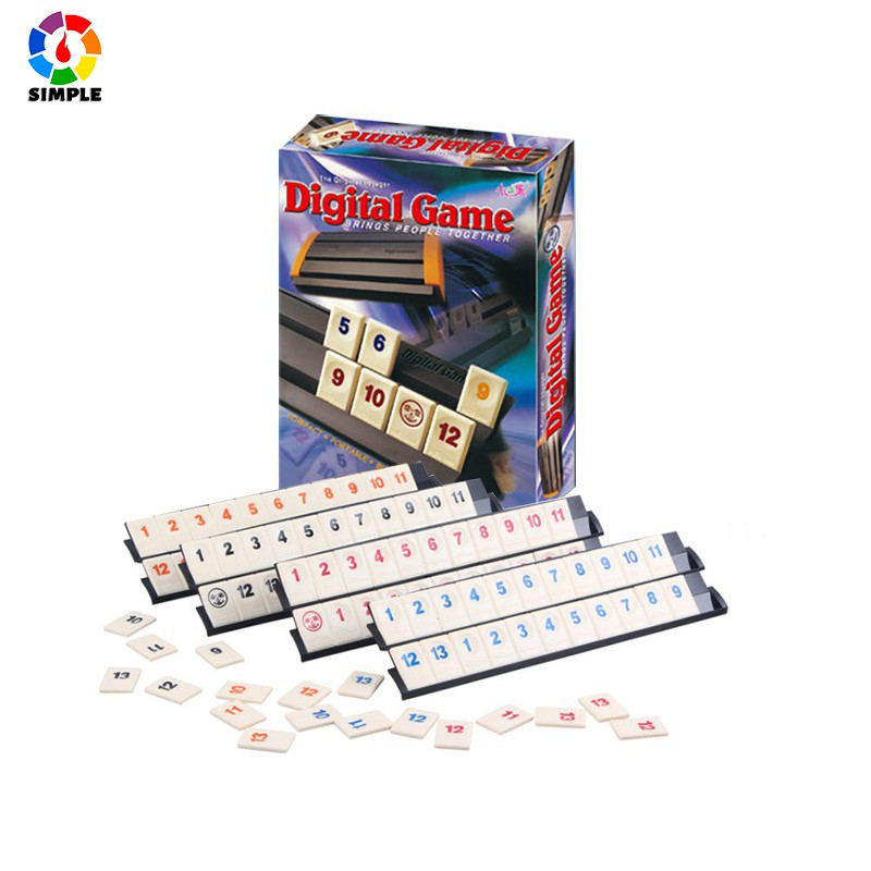 Board game Rummikub | Bộ trò chơi Rummy Mạt chược Israel với bảng số nhựa digital game