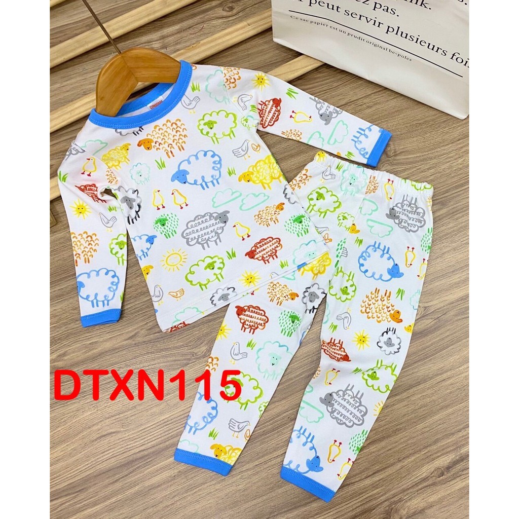 Bộ dài tay thun cotton xuất Nhật cho bé trai size nhí từ 10 đến 22kg - Bộ quần áo bé trai