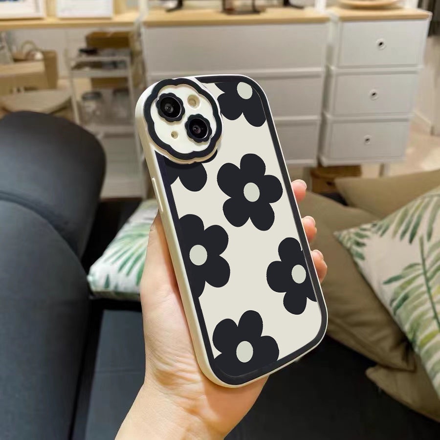 Ốp Điện Thoại Bảo Vệ Toàn Diện Chống Sốc Họa Tiết Hoa Cho IPhone 12 13 11 Pro Max X Xs Max Xr HJT8
