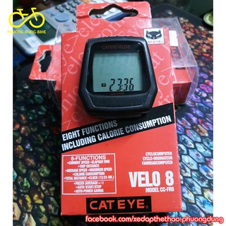 Đồng hồ đo tốc độ xe đạp Cateye Velo 8
