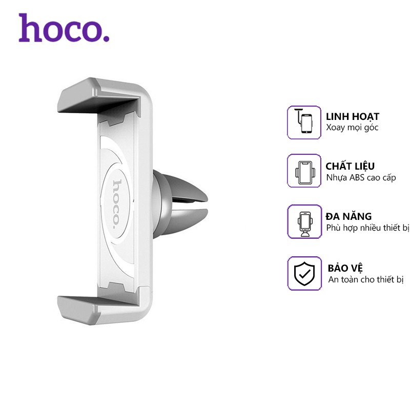 Giá đỡ điện thoại Hoco CPH01 trên xe hơi, sử dụng đa năng tiện dụng, tương thích các thiết bị dưới 6.5 inch