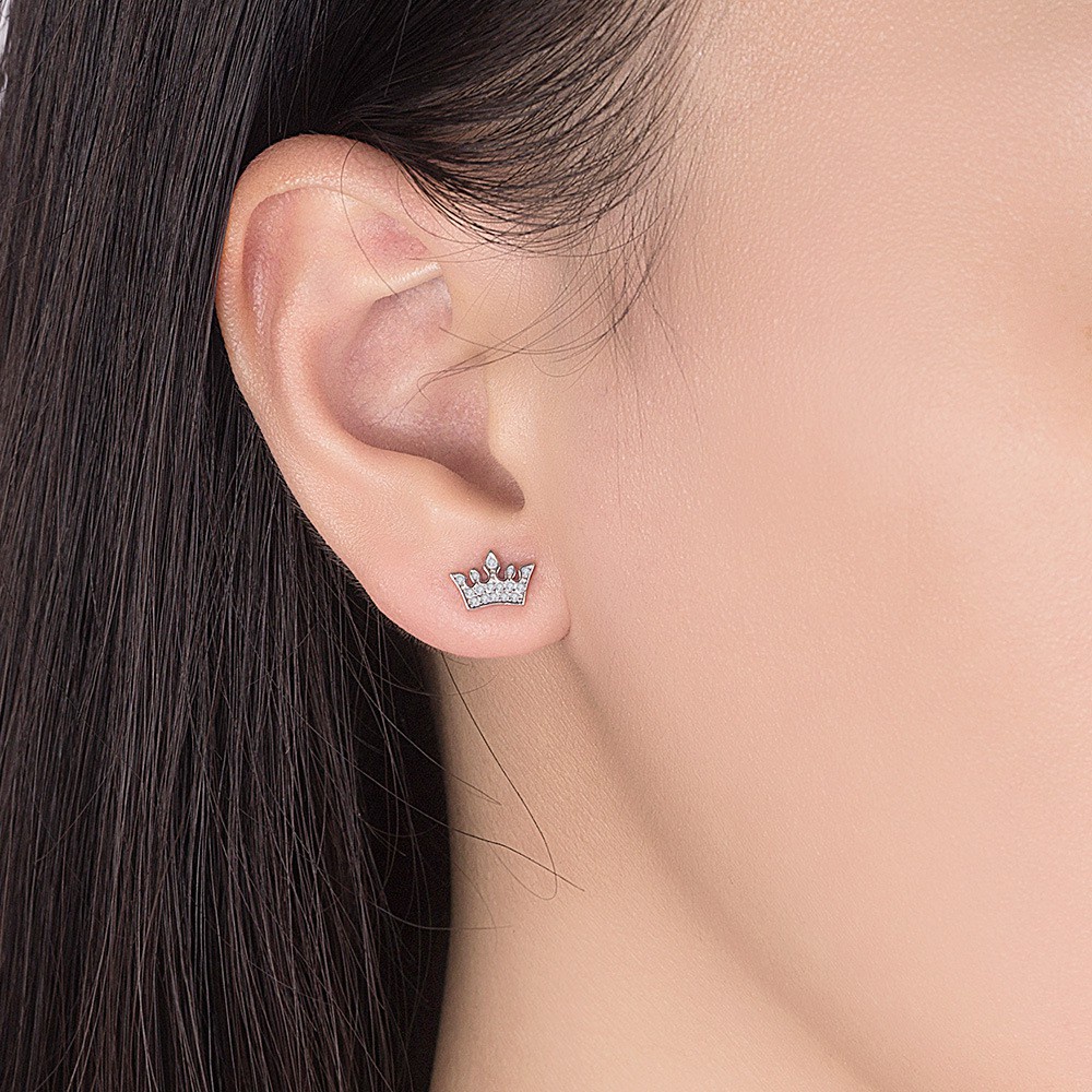 Khuyên tai mạ bạc 925 mặt hoa tuyết ngôi sao ngọc trai nhân tạo nhiều mẫu tùy chọn thời trang Hàn Quốc dành cho nữ