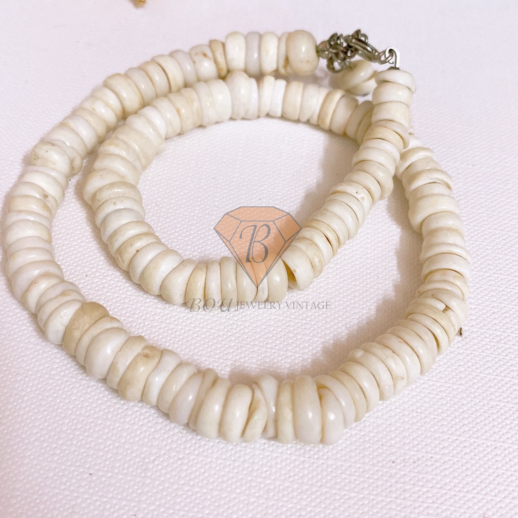 DÂY CHUYỀN VỎ SÒ SECONDHAND NHẬT BẢN BOU JEWELRY VINTAGE MÃ VC154