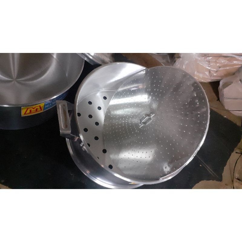 Chõ đồ xôi, hấp xôi 15kg  size 40 Mạnh Hùng,hàng dày dặn,nhôm bóng sáng(CHÍNH  HÃNG MADE VIET NAM)