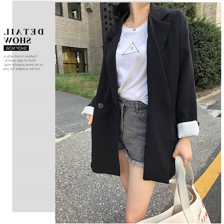 Áo Khoác Blazer BLACK RETRO CHIC JACKET - AK066 (2 lớp) | BigBuy360 - bigbuy360.vn