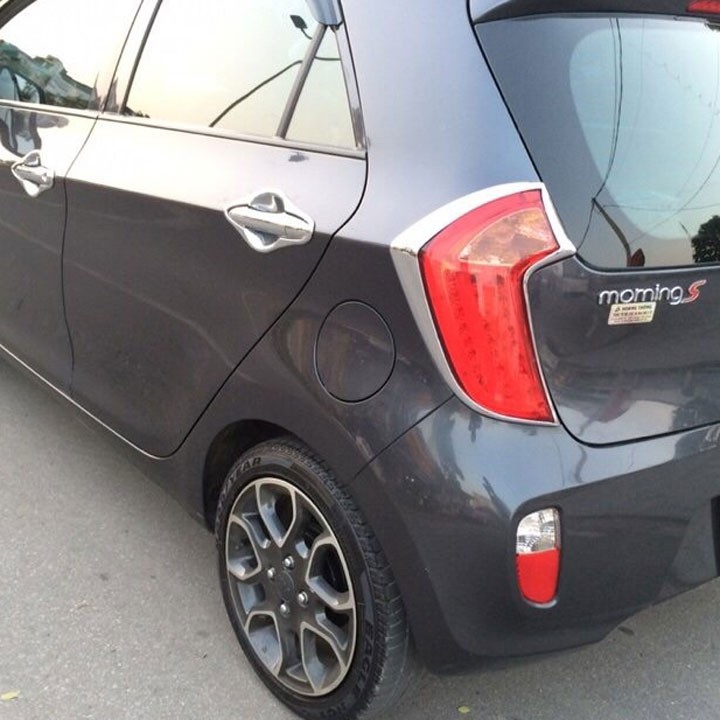 [Kia Morning 2012-2020] Ốp Viền Đèn Pha, Hậu Mạ Crom Cho Xe - Kia Morning 2012-2020