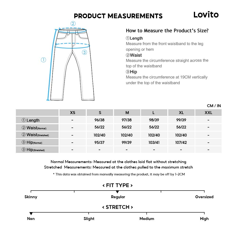 Quần Lovito cơ bản dây rút màu trơn mặc thường ngày L17X143 (Đen)