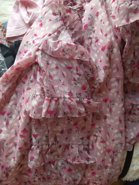 ORDER+ẢNH THẬT| Đầm voan 2 dây trễ vai hoa nhí Ulzzang siêu cute
