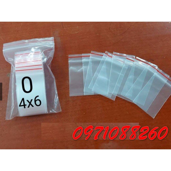 50 chiếc túi zip vuốt mép nhỏ 4x6 /  7x10