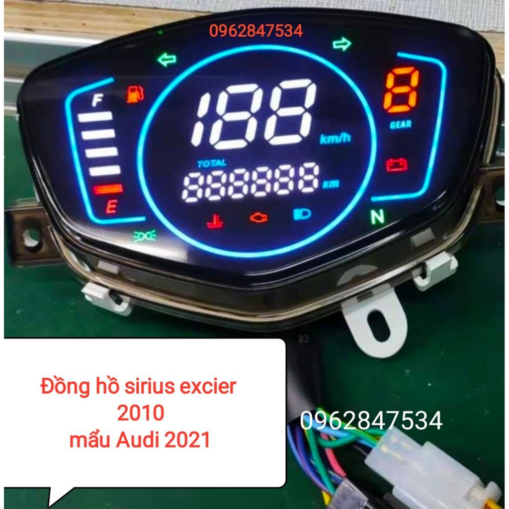 Đồng hồ Sirius Exciter 2006-2010 mẩu audi 2021 lắp như zin Bảo Hành 6 Tháng - dochoixemay