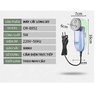 Máy cắt lông xù quần áo orm-8852 lint remover +kèm 6 lưỡi dao bh 6 tháng