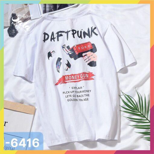 Áo Thun In DAFTPUNK MONEY GUN I6416