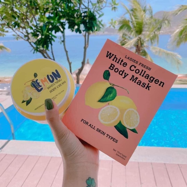 [Hàng chính hãng] Combo ủ trắng chanh + body Lemon