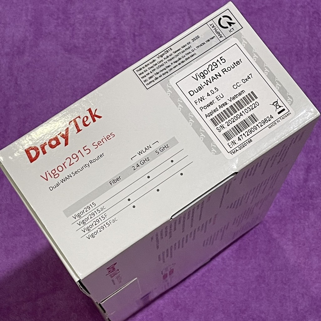 Thiết bị cân bằng tải chuyên dụng Draytek vigor 2915 new fullbox, bảo hành chính hãng