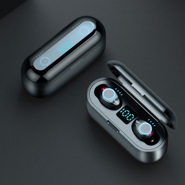 Tai nghe Bluetooth không dây Amoi F9 phiên bản mới nhất cảm biến vân tay kháng nước chống ồn sạc nhanh pin trâu Angola