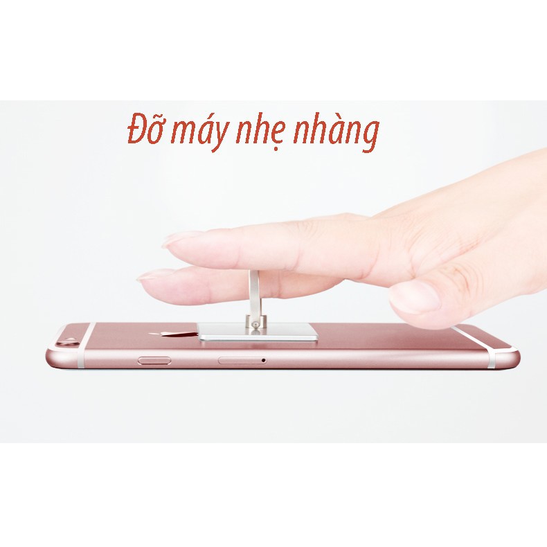 Giá đỡ điện thoại hình nhẫn vuông có logo - Độc và Lạ