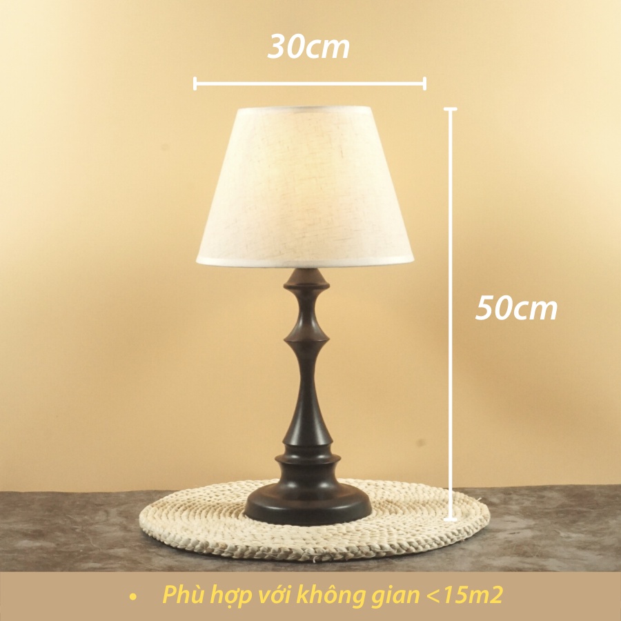 COMBO 2 Đèn Ngủ Để Bàn Thép HUTA T2 Trang Trí Phòng Ngủ, Khách Sạn Sang Trọng, Bóng Led Sáng Vàng Có Điều Chỉnh Độ Sáng