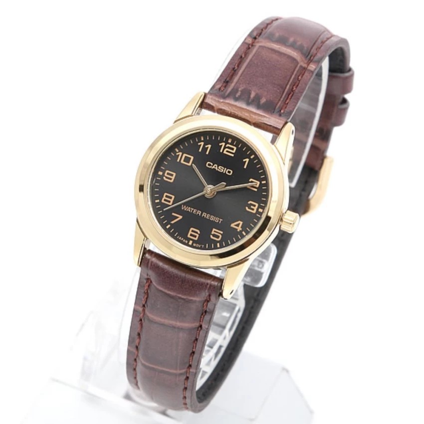 Đồng hồ nữ dây da Casio chính hãng Anh Khuê LTP-V001GL-1BUDF