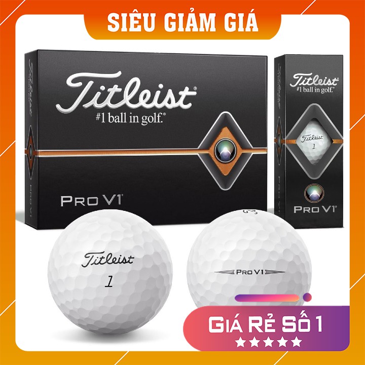 [Xả Kho hàng chuẩn Mỹ] [Hộp 3 bóng] Bóng golf Titleist New PRO V1 Three-layer Golf Ball V1X Next Game Ball