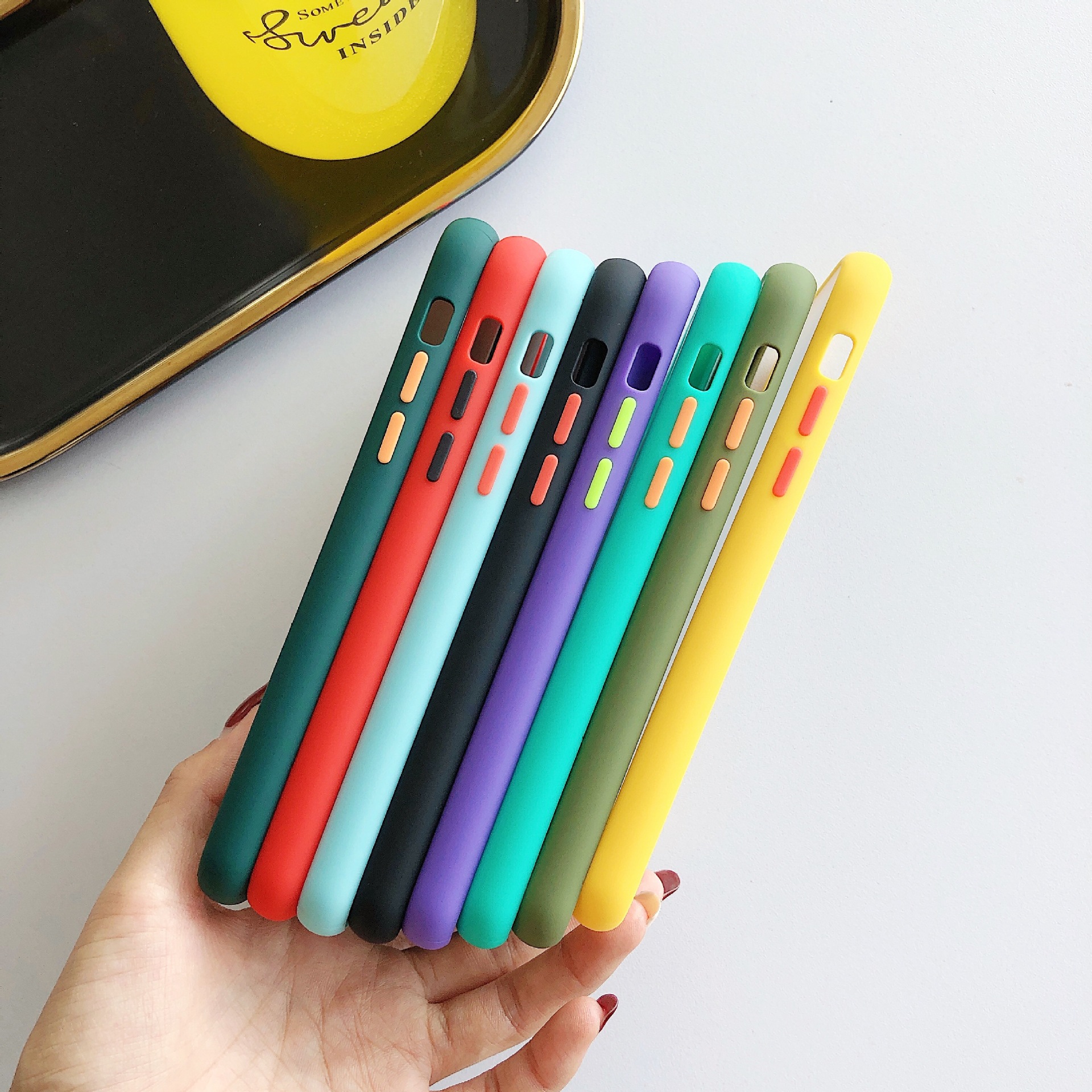 Ốp Điện Thoại Phối Màu Tương Phản Cá Tính Cho Iphone 11pro / Max / 7p / 6s | BigBuy360 - bigbuy360.vn