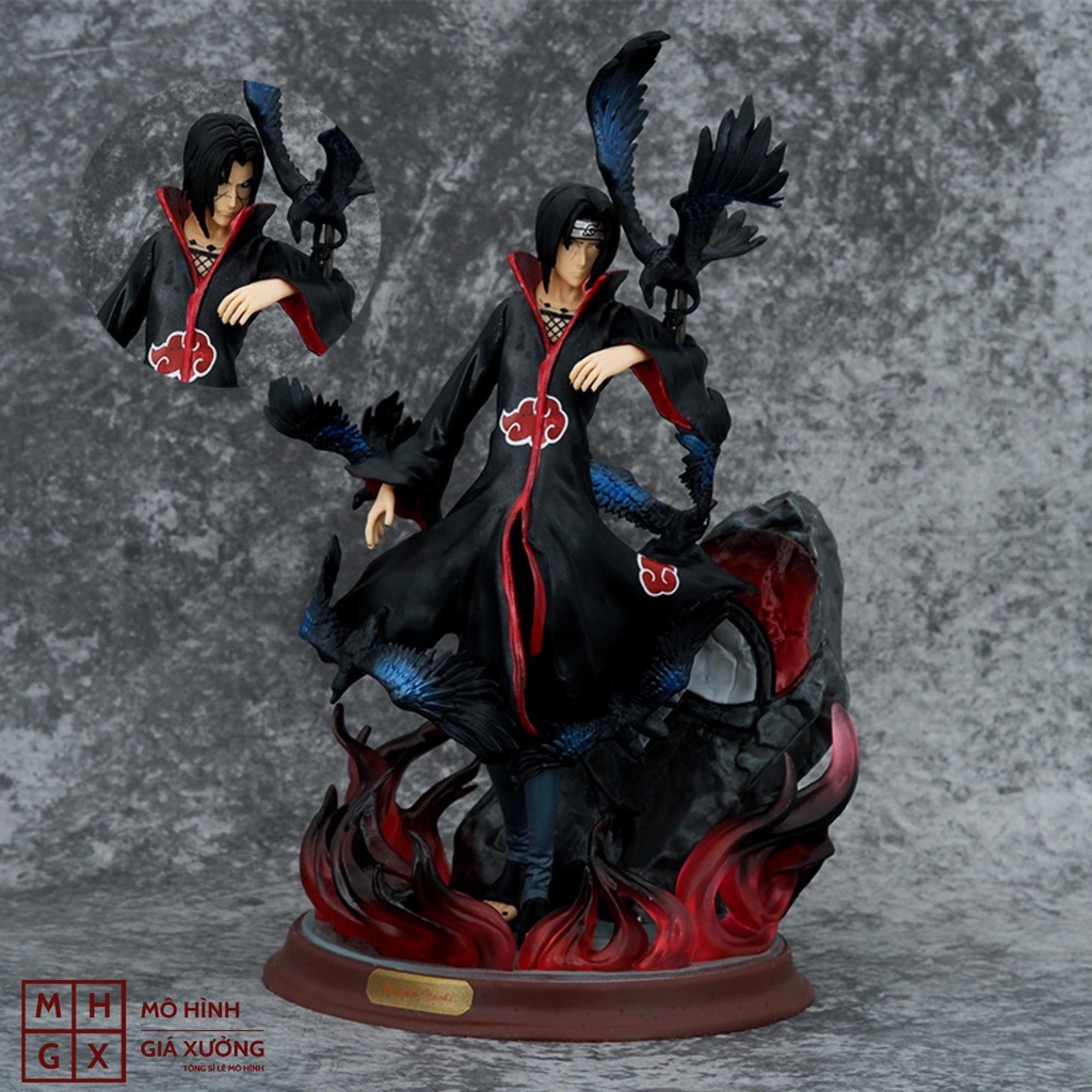 Mô hình Naruto ITACHI Akatsuki hắc hỏa dáng đứng cực ngầu . Cao 29cm , nặng 1kg . Figure naruto , mô hình giá xưởng