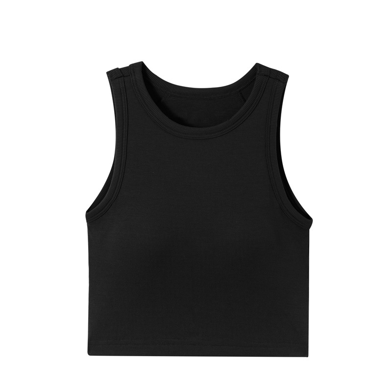 Áo croptop nữ chất cotton - Áo ba lỗ cộc tay dáng ôm mềm mịn