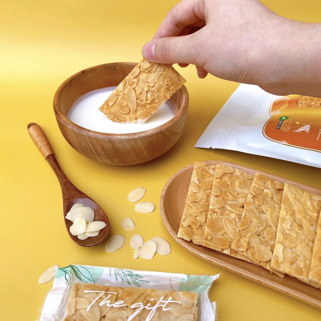 Bánh ngói hạnh nhân nguyên cám Nofa chuẩn ăn kiêng, keto, mỏng, thơm, giòn rụm, healthy tăng cường sức khỏe