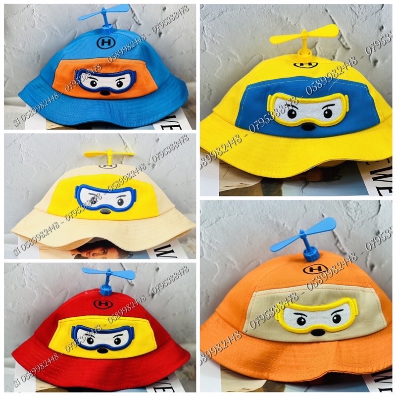 MŨ BUCKET TAI BÈO THÊU HÌNH FROM CỤP CÓ CHONG CHÓNG TRÊN ĐẦU DÀNH CHO BÉ TỪ 1t đến 5t