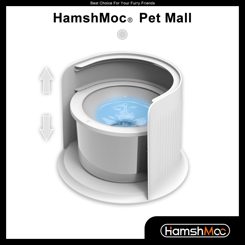 HamshMoc Tô đựng thức ăn nước uống bằng thép điều chỉnh chiều cao chống trượt cho thú cưng