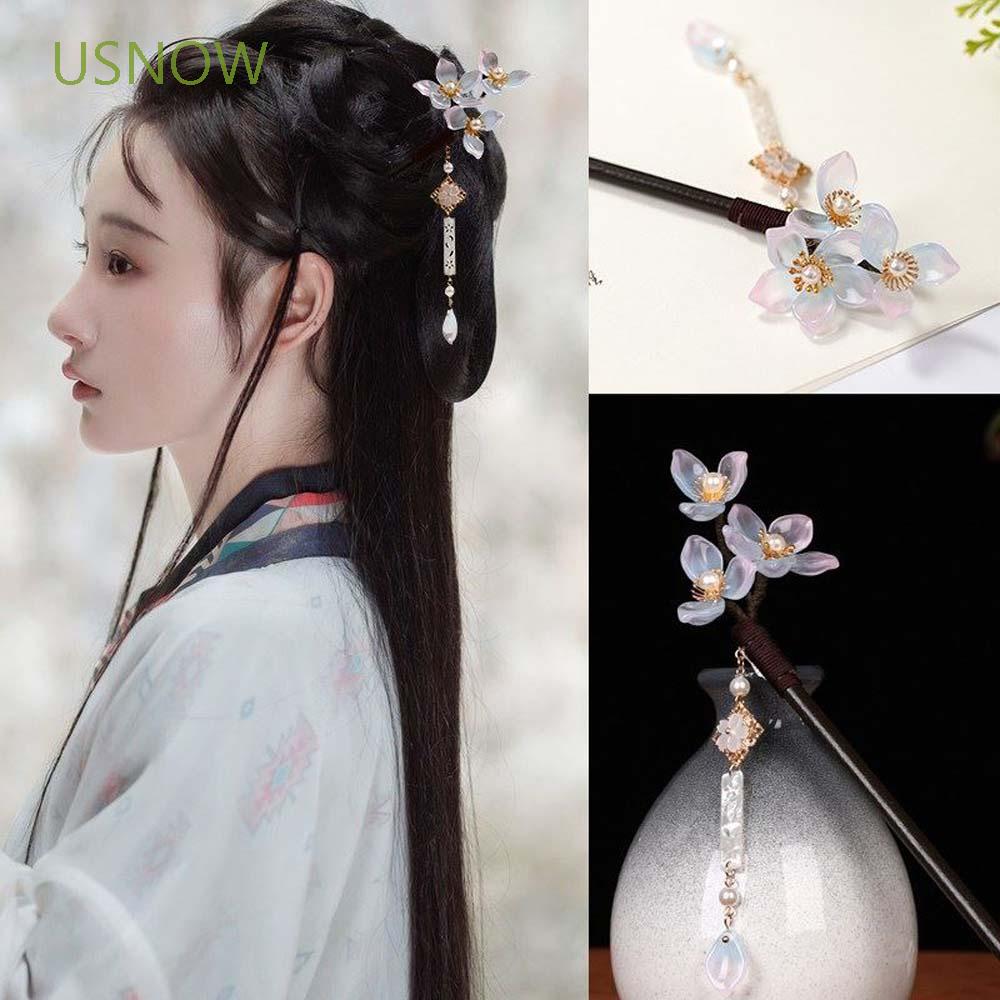 Trâm Cài Tóc Đính Hoa Phong Cách Trung Hoa Cổ Điển