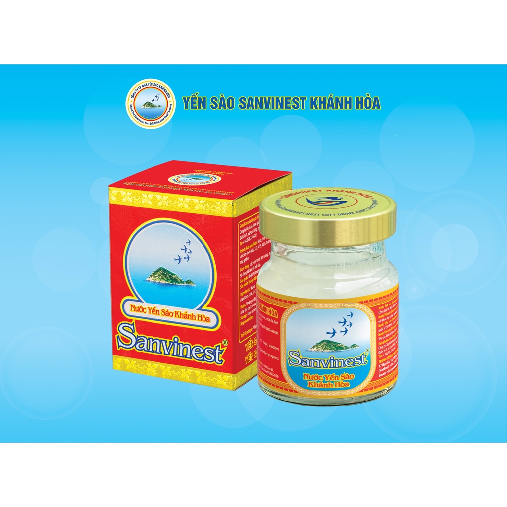 Nước Yến sào Sanvinest Khánh Hòa đóng lọ 70ml - Có đường - 101H1