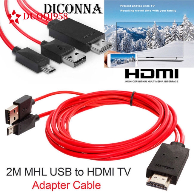 Micro USB to HDMI 1080P HD TV Cable Adapter for Android Samsung Phones 11PIN