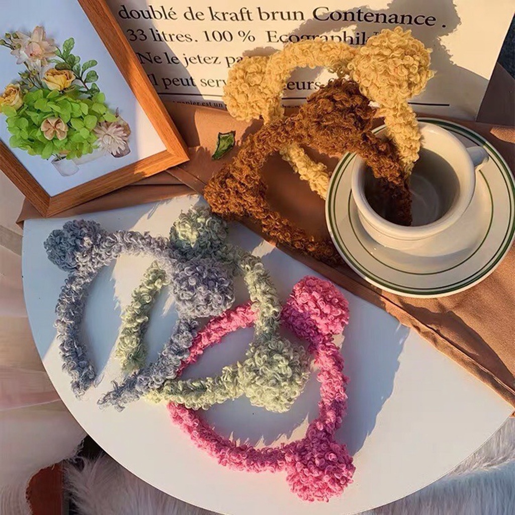 Băng Đô Cài Tóc Hình Gấu Bông Dễ Thương Đơn Giản Cho Nữ