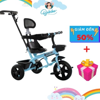 Xe đẩy 3 bánh cho bé babibokids xe đẩy 3 bánh có mái che gập lại tiện lợi