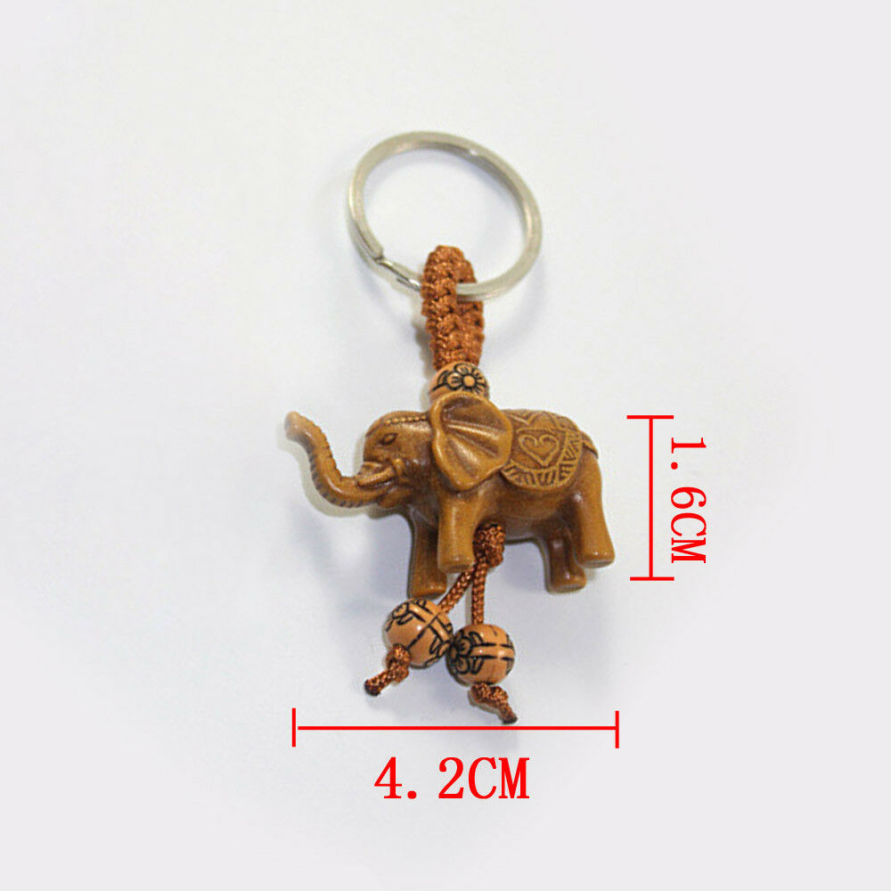 Móc Khóa Hình Voi May Mắn 3D Bằng Nhựa Resin Dễ Thương