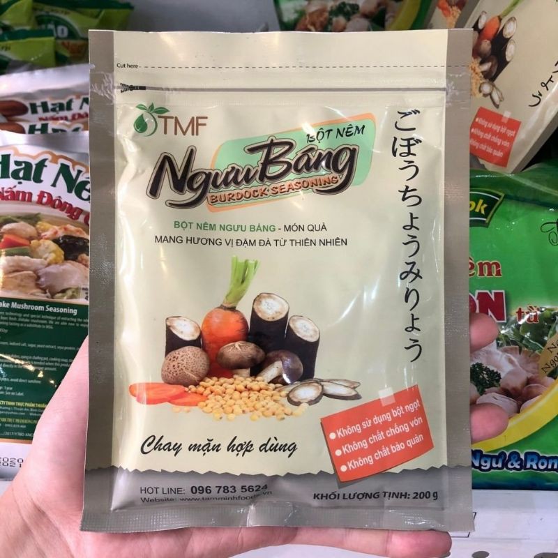 Bột nêm Ngưu Báng bột nêm chay thực dưỡng (200g/gói)