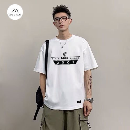 Áo Thun Unisex Nam Nữ ZODIAC Form Rộng Tay Lỡ In Hình Năm Sinh 2001