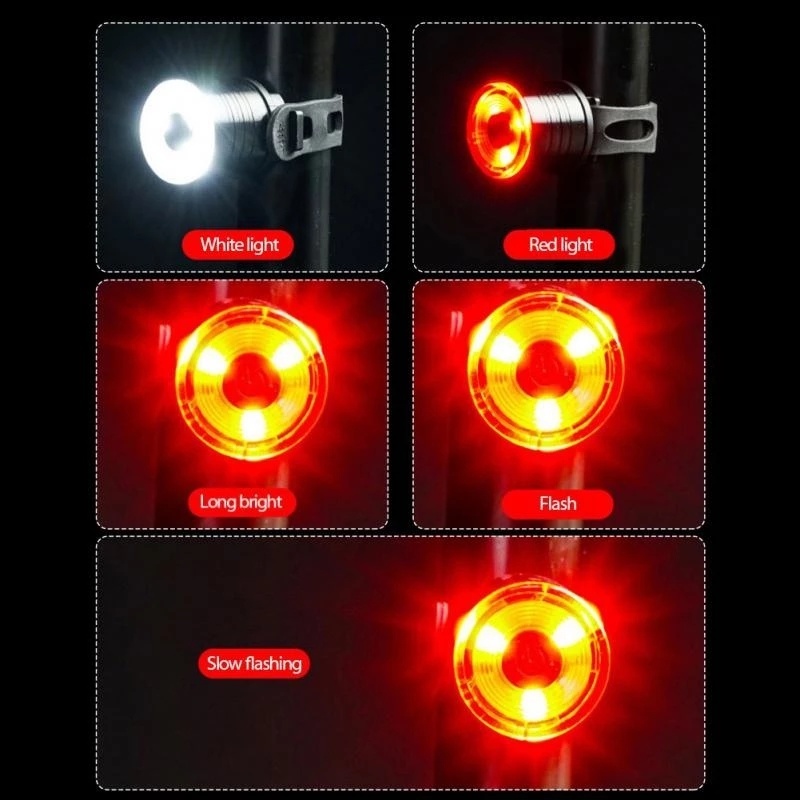 Đèn Pha LED Cảnh Báo Ban Đêm Bằng Hợp Kim Nhôm Gắn Phía Trước/Sau Xe Đạp
