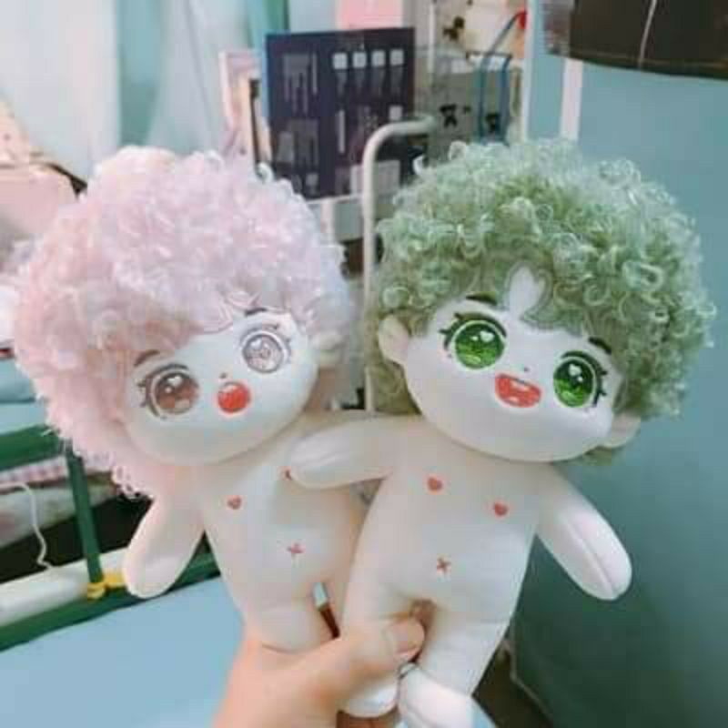 Vải lông xoăn may tóc Doll KPOP