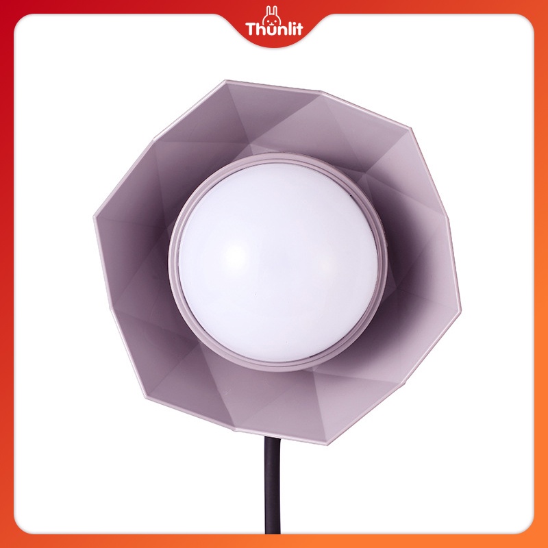 Đèn để bàn Thunlit màu tím 3 mức chiếu sáng có thể sạc lại bằng cổng USB chất lượng cao