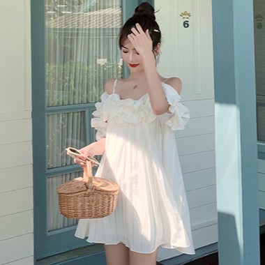 Đầm nữ hai dây dáng xòe xếp ly Emilyshop