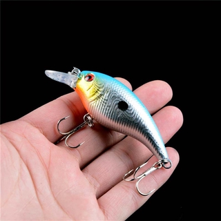 Mồi câu cá giả sinh học 3d làm từ nhựa cứng 4 màu tùy chọn gắn lưỡi câu 7.5cm / 11g
