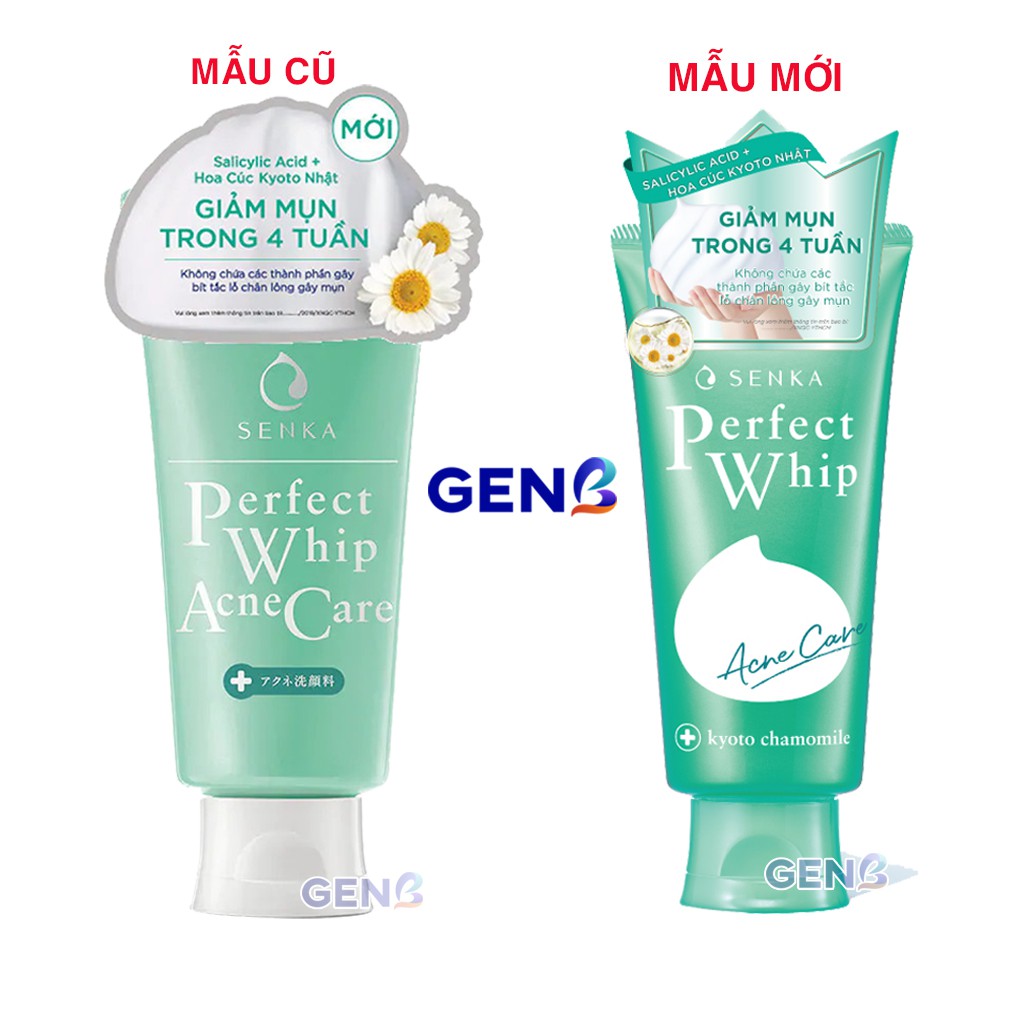 [CAO CẤP] Sữa Rửa Mặt Tạo Bọt SENKA NHẬT BẢN Senka Perfect Whip COLLAGEN Shiseido Da Mụn Da Khô Da Dầu Mỹ Phẩm GENB