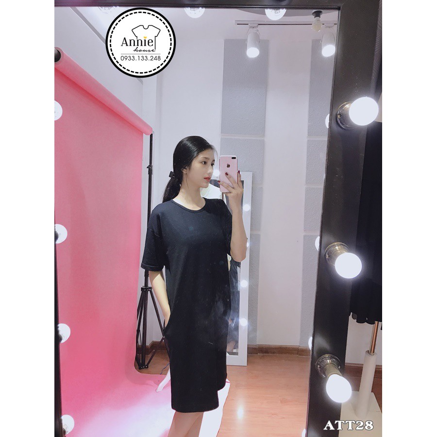 Đầm thun trơn form suông VNXK DXK004 | Shopee Việt Nam