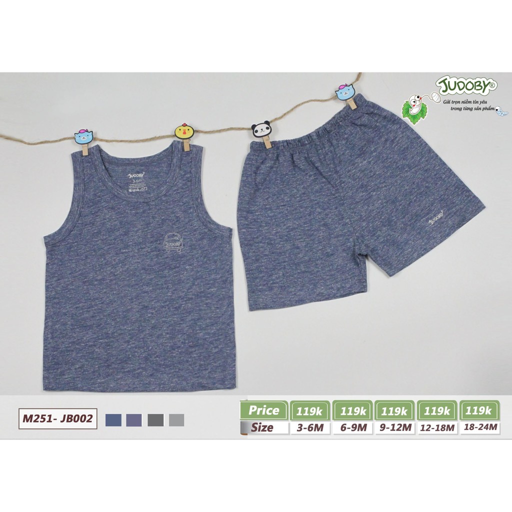JUDOBY - Bộ sát nách bé trai 6-24m JB002