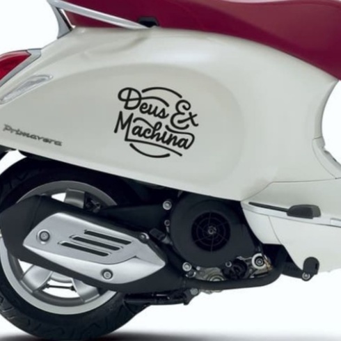Cắt Dán Vespa Scoopy Etc. Đơn Vị Deus EX MACHINA - 20Cmx1,5Cm